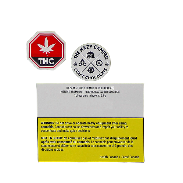 The Hazy Camper - Hazy Mint Thc Organic Dark Chocolate