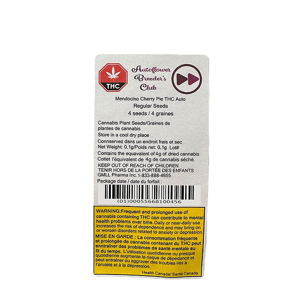 Autoflower Breeder's Club - Mendocino Cherry Pie Thc Auto
