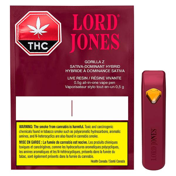 Lord Jones - Gorilla Z Pure Live Resin All-in-One Vape image 4