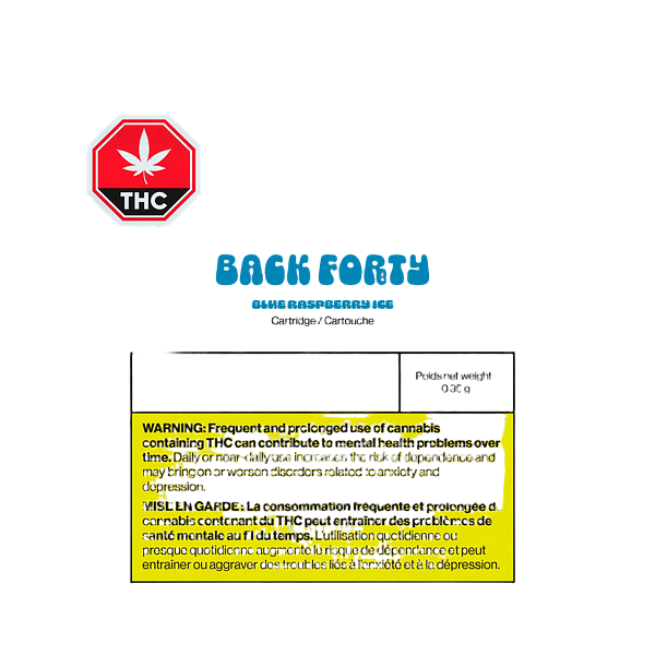 Back Forty - Blue Raspberry Ice 510 Thread Cartridge