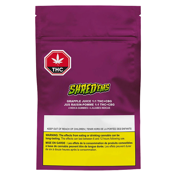 SHRED'EMS - Grapple Juice 1:1 Thc+Cbg Soft Chews