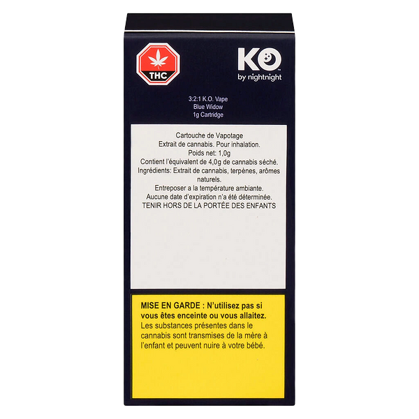 K.O. by NightNight - 3:2:1 K.O. Vape Blue Widow 510 Thread Cartridge