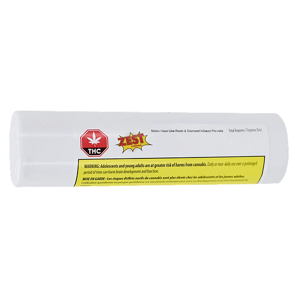 Zest Cannabis - Melon Haze Live Resin & Diamond Infused Pre Roll
