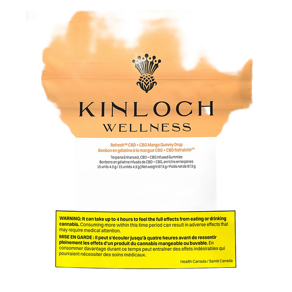 Kinloch Wellness - Refresh™ CBD + CBG Mango Gummy Drop