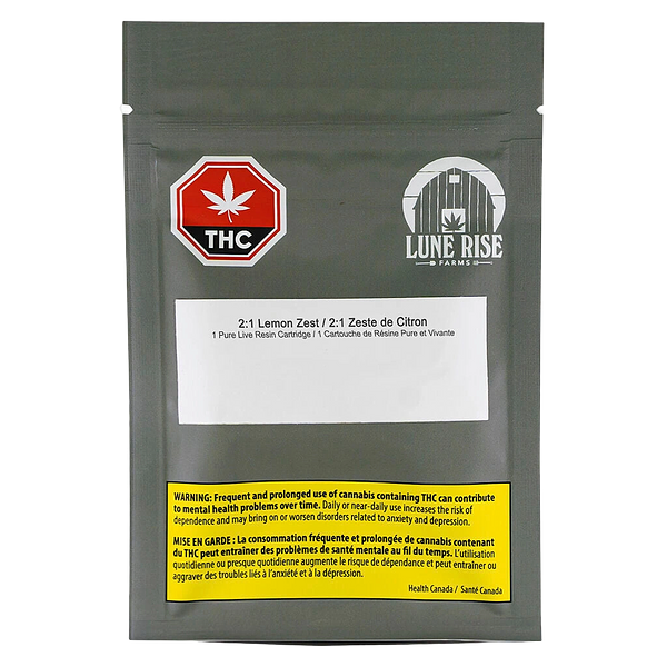 Lune Rise Farms - 2:1 Lemon Zest Live Resin 510 Thread