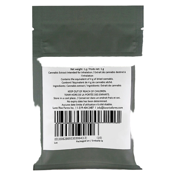 Lune Rise Farms - 2:1 Lemon Zest Live Resin 510 Thread