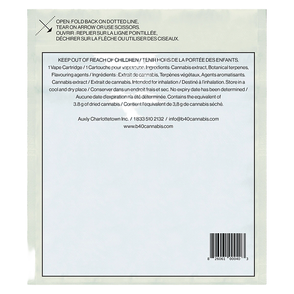 Back Forty - Rocket Berry Kush 510 Thread Cartridge