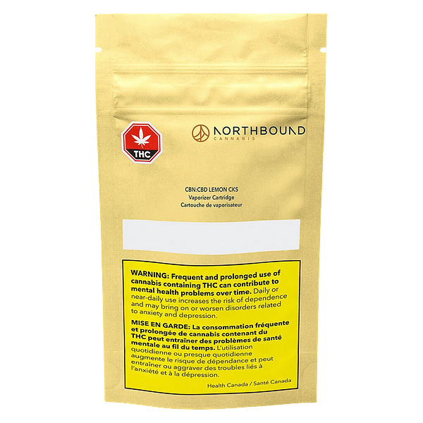 Northbound Cannabis - CBN:CBD Lemon CKS 510 Thread Cartridge