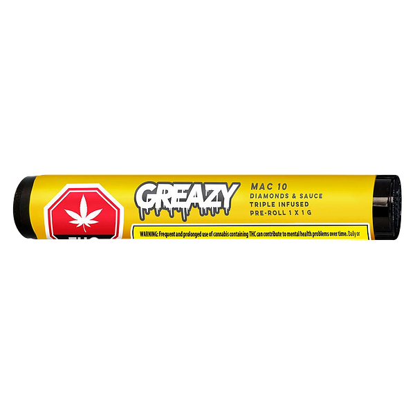 GREAZY - MAC10 Diamonds & Sauce Infused Pre Roll