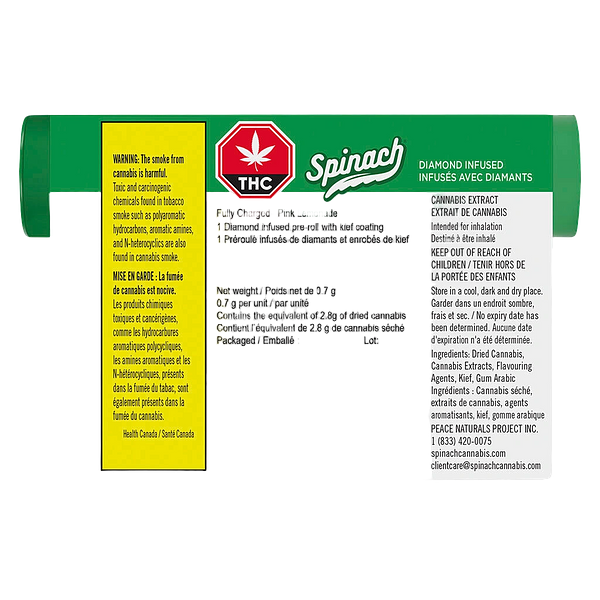 Spinach - Fully Charged Pink Lemonade Infused Pre Roll