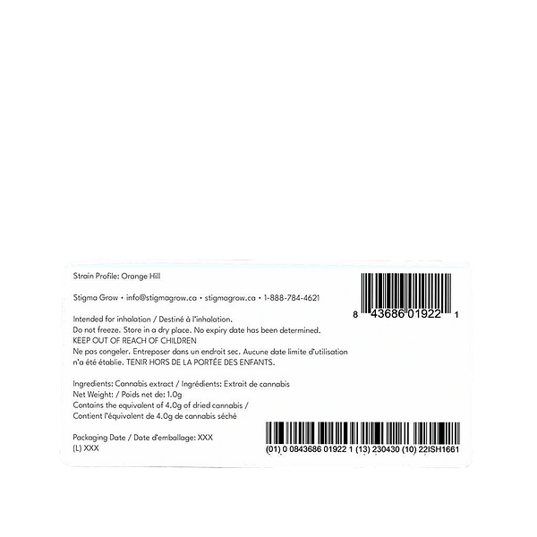 Dab Bods - Orange Hill Indica Shatter