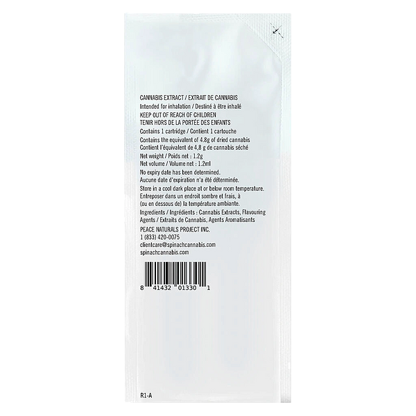 Spinach - Peach Punch 510 Thread Cartridge