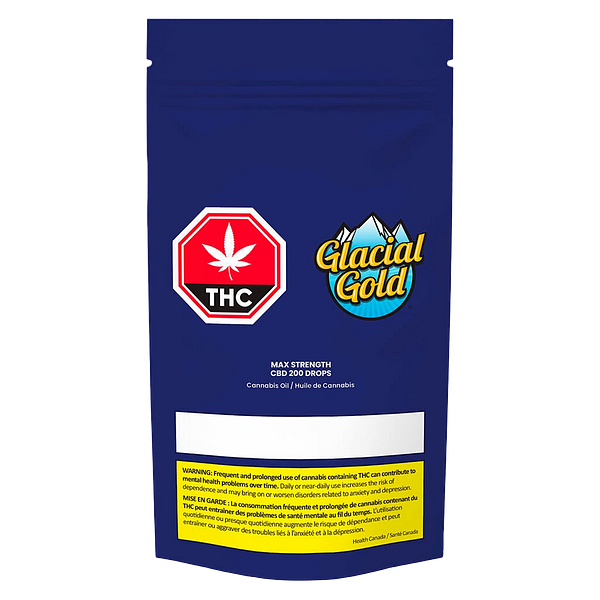 Glacial Gold - Max Strength CBD 200 Drops (T-Free)