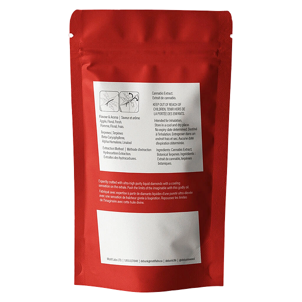 DEBUNK ICE - Glass Apple Liquid Diamonds 510 Thread Cartridge