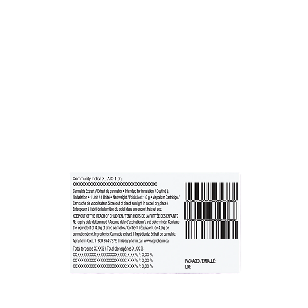 Community c/o Purple Hills - Indica XL AIO Disposable Pen