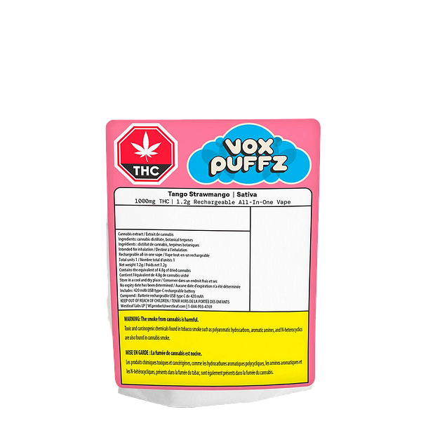 VoxPuffz - Tango Strawmango Rechargeable All-In-One Vape