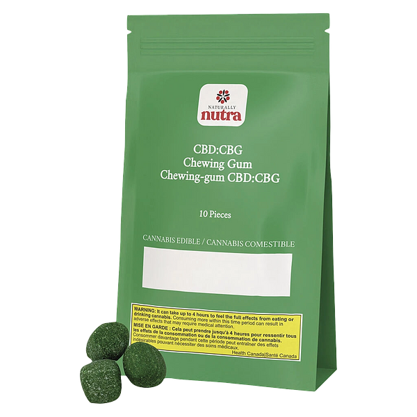Naturally Nutra - Naturally Calm Cbd:Cbg Lemon Balm And Mint Chewing Gum