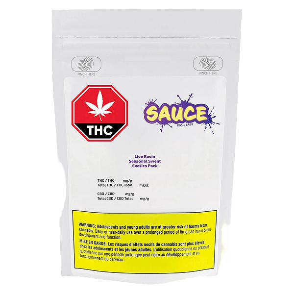 Sauce Rosin Labs - Live Rosin Seasonal Sweet Exotics Pack