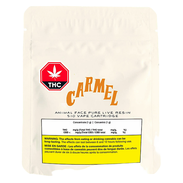 Carmel - Animal Face Pure Live Resin 510 Thread Cartridge