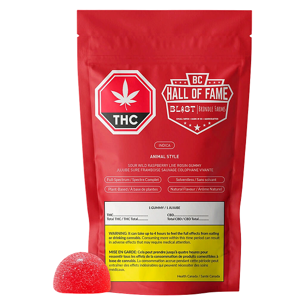 BLAST - Sour Wild Raspberry Animal Style Live Rosin Gummy