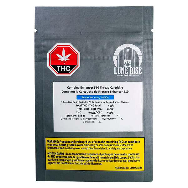 Lune Rise Farms - Peyote Country Combine Enhancer 510 Thread Cartridge