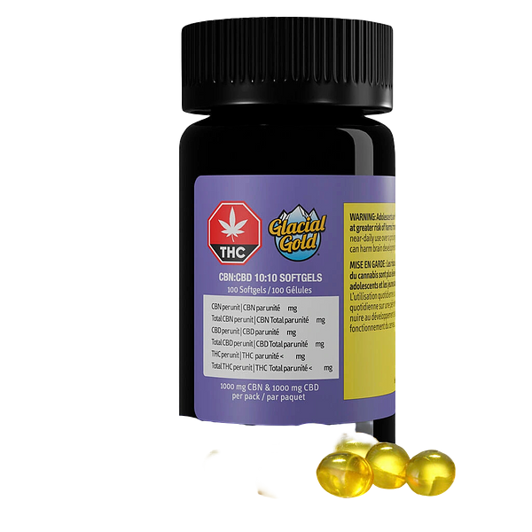 Glacial Gold - CBN:CBD 10:10 Softgels