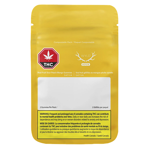 Wyld - Real Fruit Sour Peach Mango 3:1 Cbg:Thc