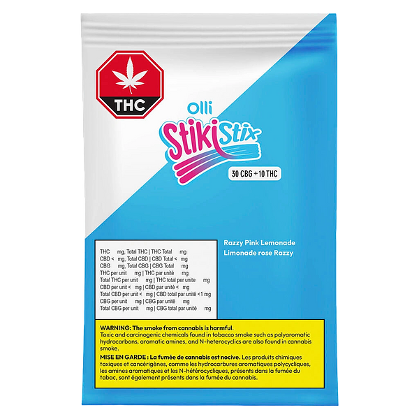 Olli StikiStix - Razzy Pink Lemonade 3:1 Cbg/Thc