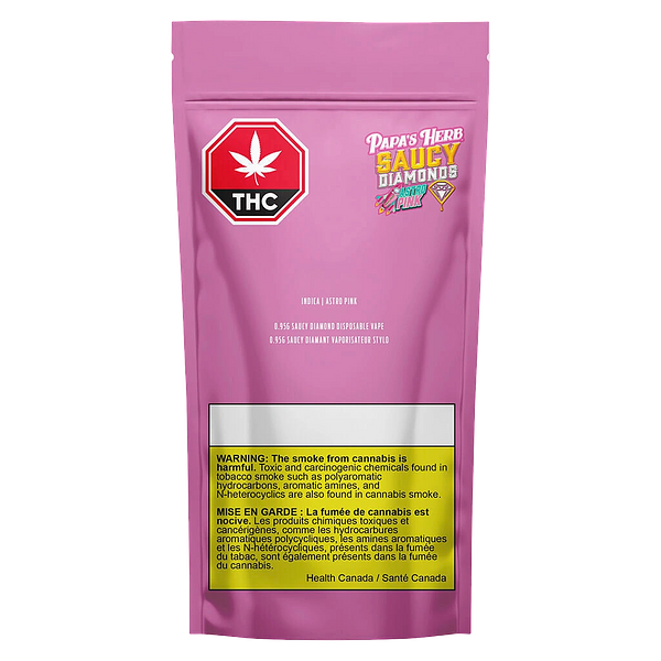 Papa's Herb - Astro Pink Indica Saucy Diamond Disposable Vape