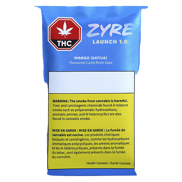 Zyre - Launch 1.0 - Mango Flavoured Cured Resin 510 Thread Cartridge