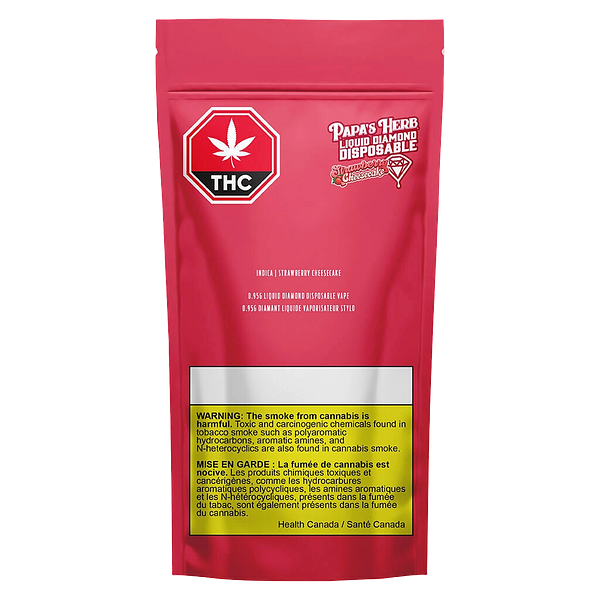 Papa's Herb - Indica Strawberry Cheesecake Liquid Diamond Disposable