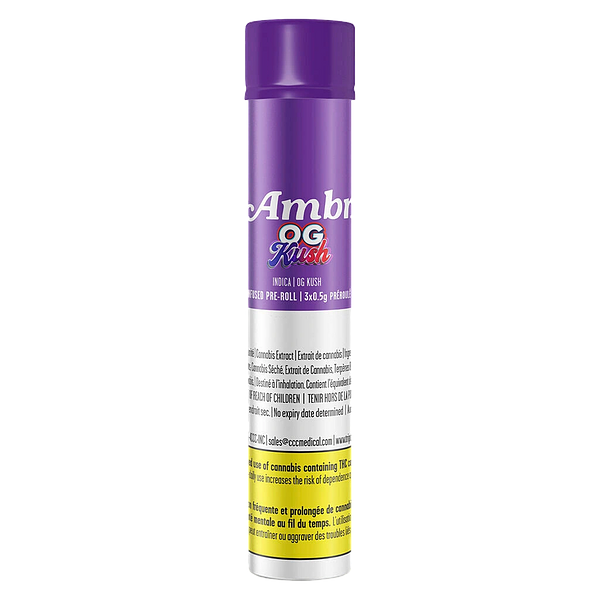 AMBR - Indica Og Kush Distillate Infused Pre Roll