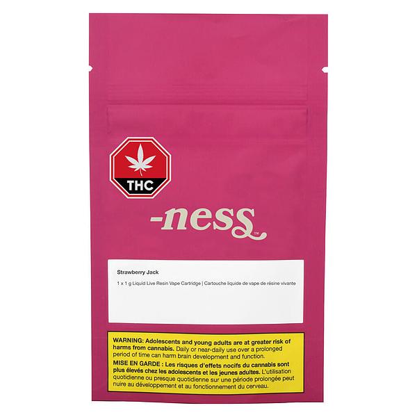 -ness - Strawberry Jack liquid Live Resin 510 Thread Cartridge image 2
