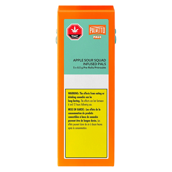 Palmetto - Apple Sour Squad Infused PALS Pre-Rolls