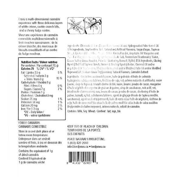 Lord Jones - Chocolate Fusions - Cookies & Cream