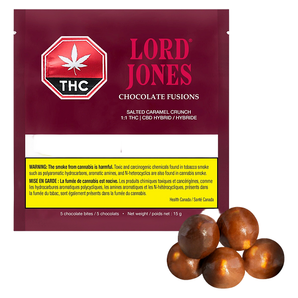 Lord Jones - Chocolate Fusions - Salted Caramel Crunch: 1:1 THC CBD