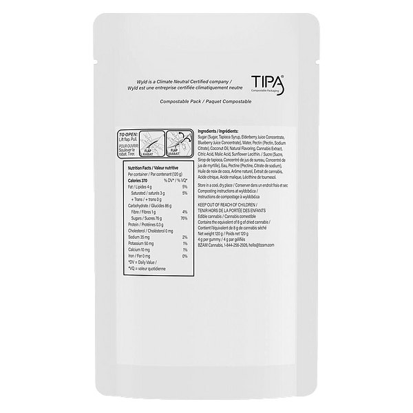 Wyld CBD - Real Fruit Elderberry 750mg CBD:150mg CBN