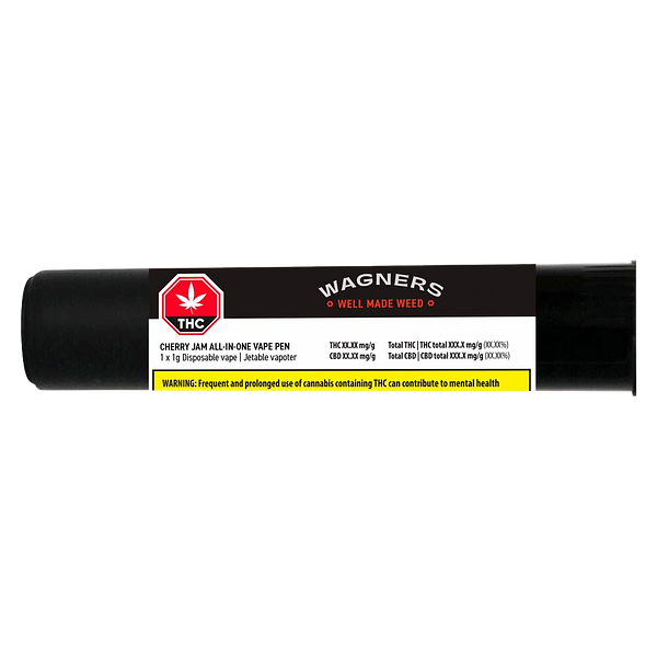 Wagners - Cherry Jam AIO Disposable Distillate Vape Pen