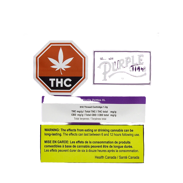 Purple Hills - Live Resin - Gorilla Zkittles XL 510 Thread Cartridge