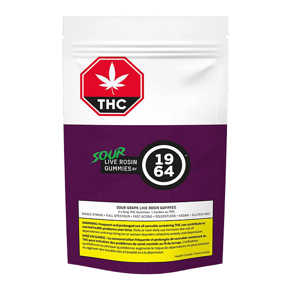 1964 - Sour Grape Live Rosin Gummies