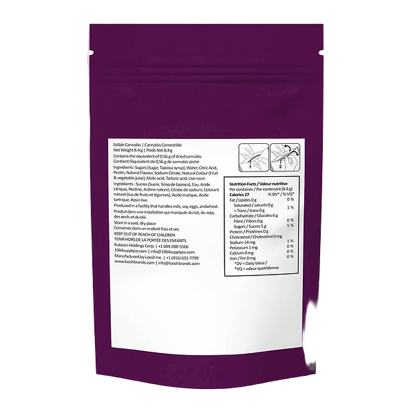 1964 - Sour Grape Live Rosin Gummies