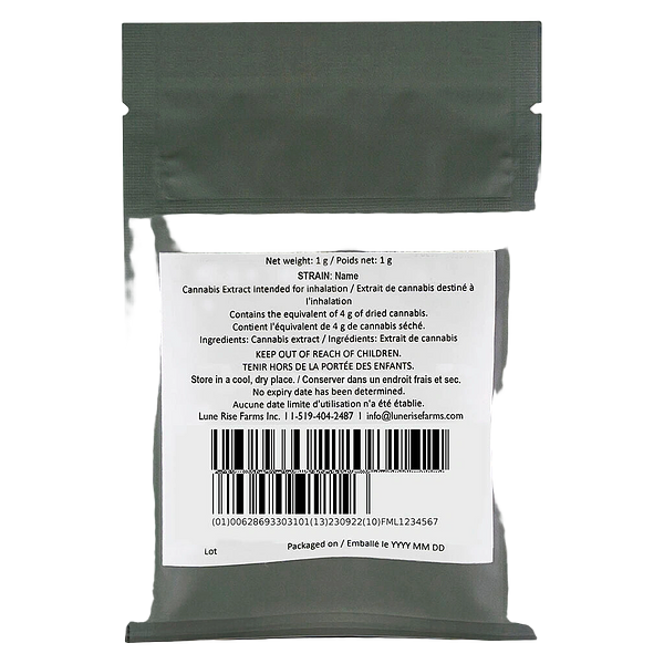 Lune Rise Farms - Farmers’ Market Pure Live Resin 510 Thread Cartridge