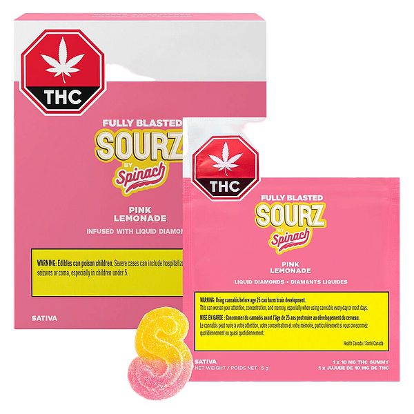 SOURZ by Spinach - Fully Blasted Pink Lemonade Chews