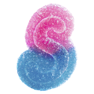 SOURZ by Spinach - Fully Blasted Blue Raspberry Watermelon Soft Chews