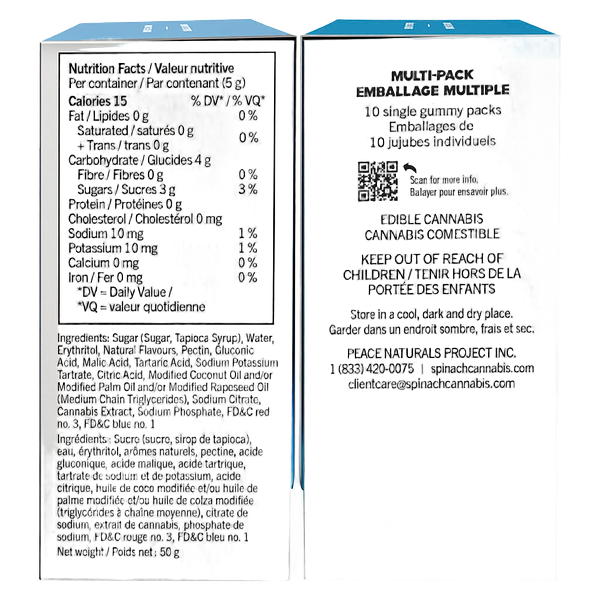 SOURZ by Spinach - Fully Blasted Blue Raspberry Watermelon Soft Chews