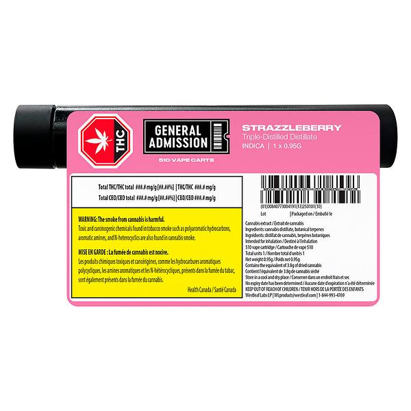 General Admission - Strazzleberry 510 Thread Cartridge image 3