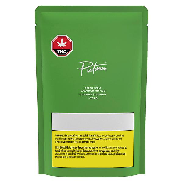 Platinum - Green Apple Balanced THC:CBD Gummies image 2