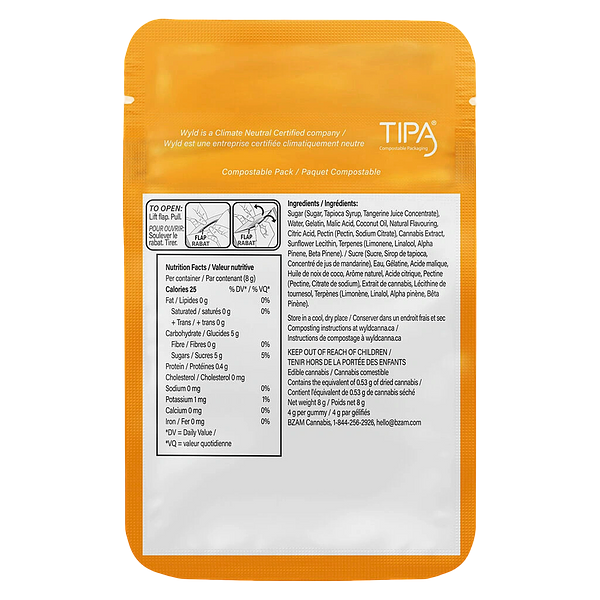 Wyld - Real Fruit Sour Tangerine Gummies