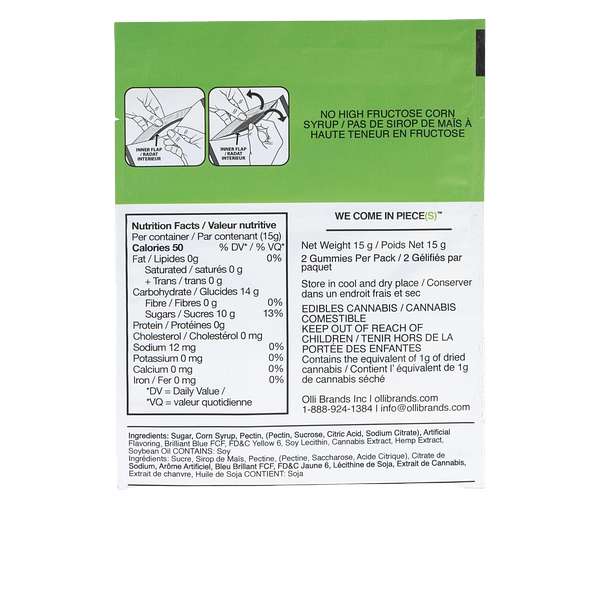 Smokiez - Sour Green Apple 1:1 CBG Fruit Chews