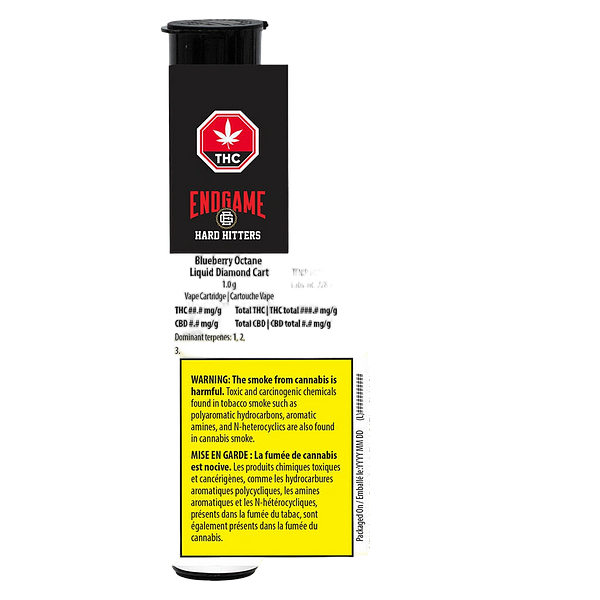 Endgame - Hard Hitters Blueberry Octane Liquid Diamond 510 Thread Cartridge